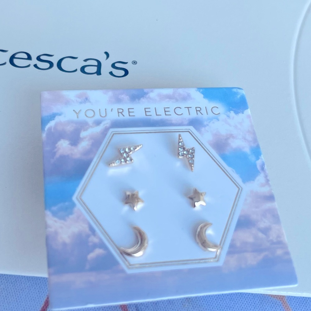 Set of three earrings